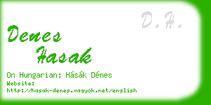 denes hasak business card